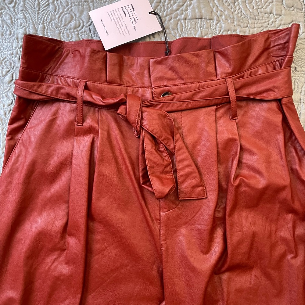 NWT High Waist Vegan Leather Pants
